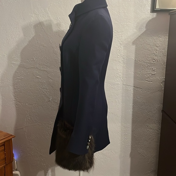 Derek Lam 2016 Fall RTW Collection Double Breasted Jacket with Fur Pockets sz 4 - Picture 4 of 14